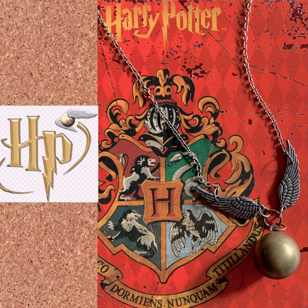 Harry Potter Golden Snitch Brass Locket Necklace